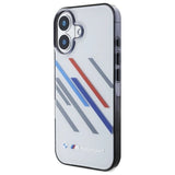 BMW Motosport IML Random Stripes iPhone 16 Plus Case - Grå