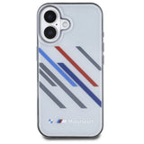 BMW Motosport IML Random Stripes iPhone 16 Plus Case - Grå