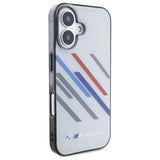 BMW Motosport IML Random Stripes iPhone 16 Plus Case - Grå