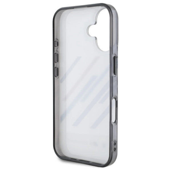 BMW Motosport IML Random Stripes iPhone 16 Plus Case - Grå