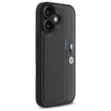 BMW M perforeret Tricolor Detail Line iPhone 16 Case - mørk grå