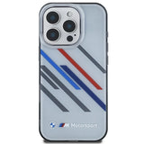 BMW Motosport IML Random Stripes iPhone 16 Pro Max Case - Grå