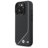BMW M Perforeret Twisted Line MagSafe-hylster til iPhone 16 Pro - sort