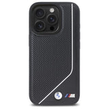 BMW M Perforeret Twisted Line MagSafe-hylster til iPhone 16 Pro - sort