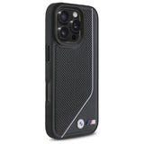 BMW M Perforeret Twisted Line MagSafe-hylster til iPhone 16 Pro - sort