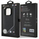 BMW M Perforeret Twisted Line MagSafe-hylster til iPhone 16 Pro - sort