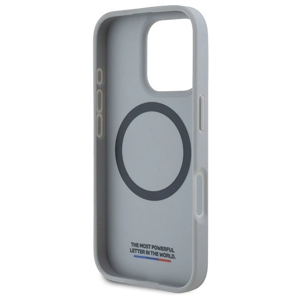 BMW M Carbon Tricolor Line MagSafe Case til iPhone 16 Pro - Grå