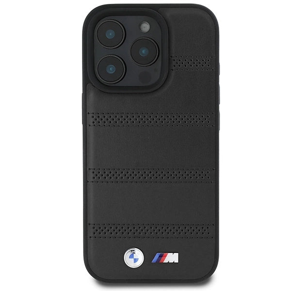 BMW M perforeret og syet linje MagSafe-fodral til iPhone 16 Pro - sort