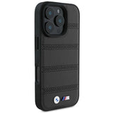 BMW M perforeret og syet linje MagSafe-fodral til iPhone 16 Pro - sort