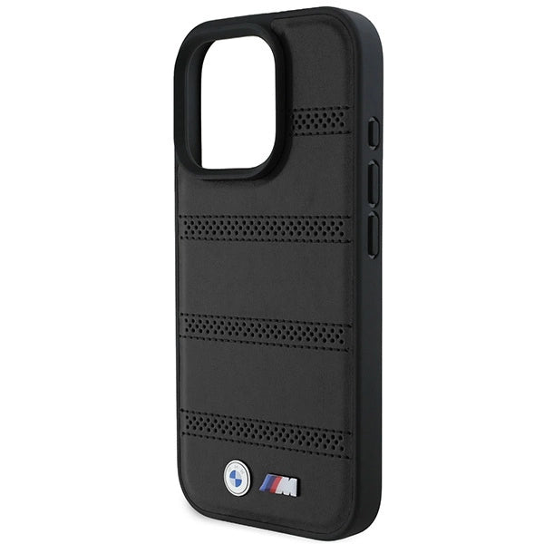 BMW M perforeret og syet linje MagSafe-fodral til iPhone 16 Pro - sort
