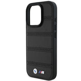 BMW M perforeret og syet linje MagSafe-fodral til iPhone 16 Pro - sort