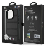 BMW M perforeret og syet linje MagSafe-fodral til iPhone 16 Pro - sort