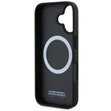 BMW M Perforeret Tricolor Line MagSafe iPhone 16 Case - Grå
