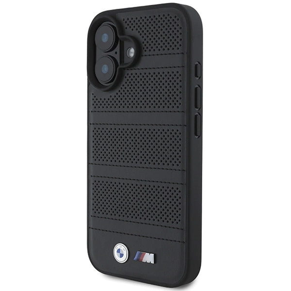 BMW M perforeret og syet linje MagSafe-foder for iPhone 16 - sort