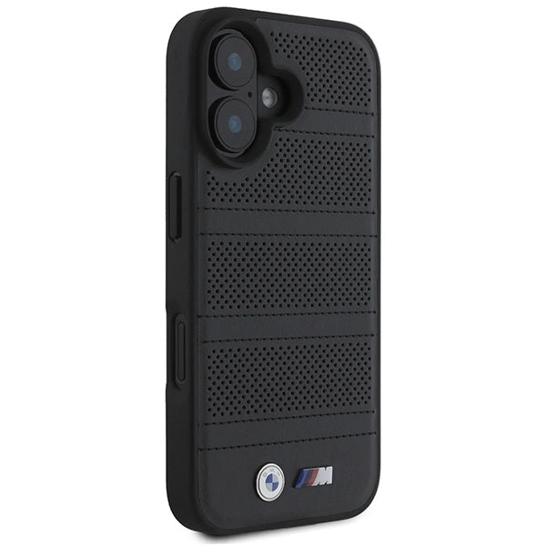 BMW M perforeret og syet linje MagSafe-foder for iPhone 16 - sort