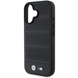 BMW M perforeret og syet linje MagSafe-foder for iPhone 16 - sort