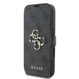 Guess 4G Metal Logo iPhone 16 Hylde - sort