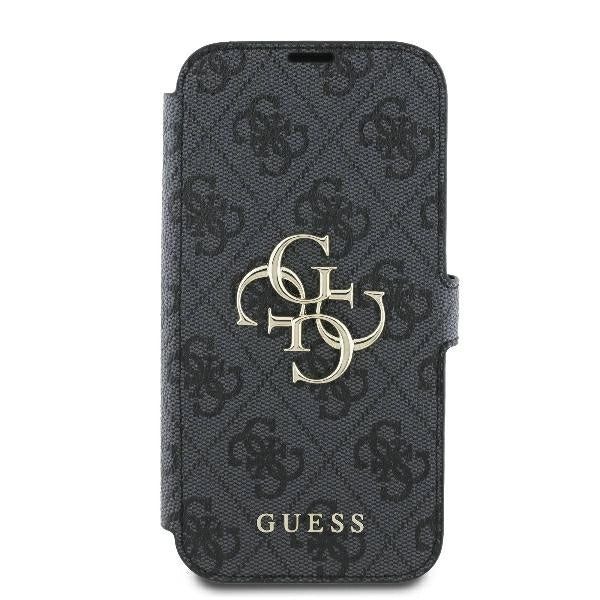 Guess 4G Metal Logo iPhone 16 Hylde - sort