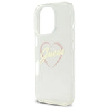 Guess IML Heart Case til iPhone 16 Pro - Gennemsigtig