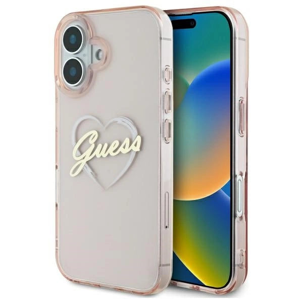Gæt IML Heart iPhone 16 Case - Pink