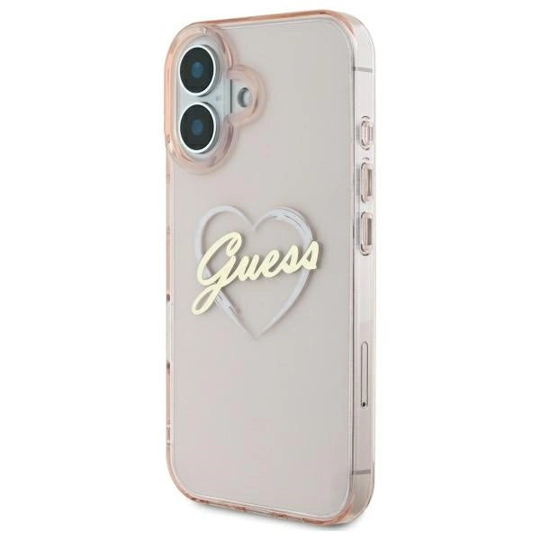 Gæt IML Heart iPhone 16 Case - Pink
