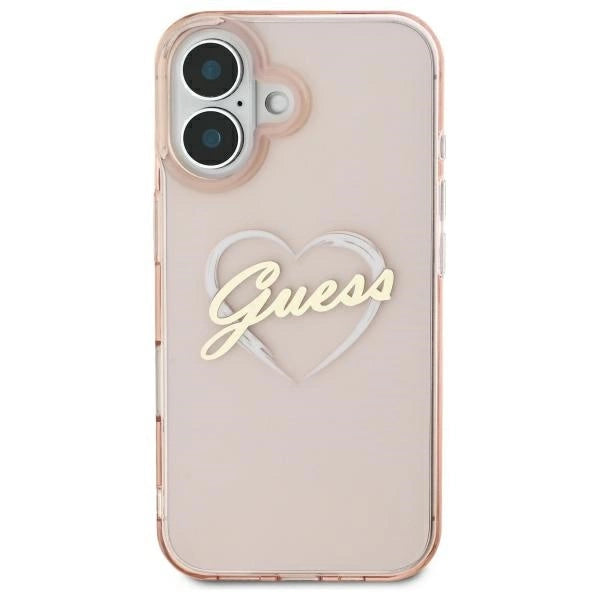 Gæt IML Heart iPhone 16 Case - Pink