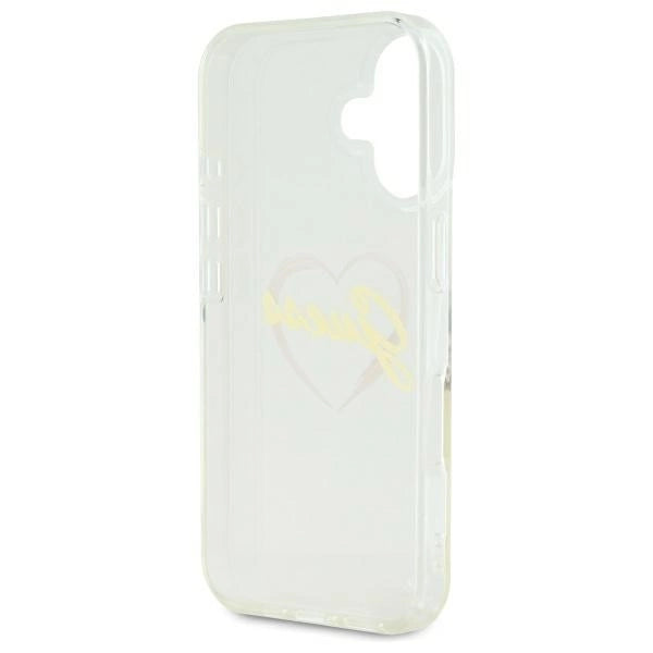 Gæt IML Heart iPhone 16 Case - gennemsigtigt