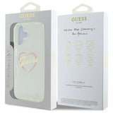 Gæt IML Heart iPhone 16 Case - gennemsigtigt
