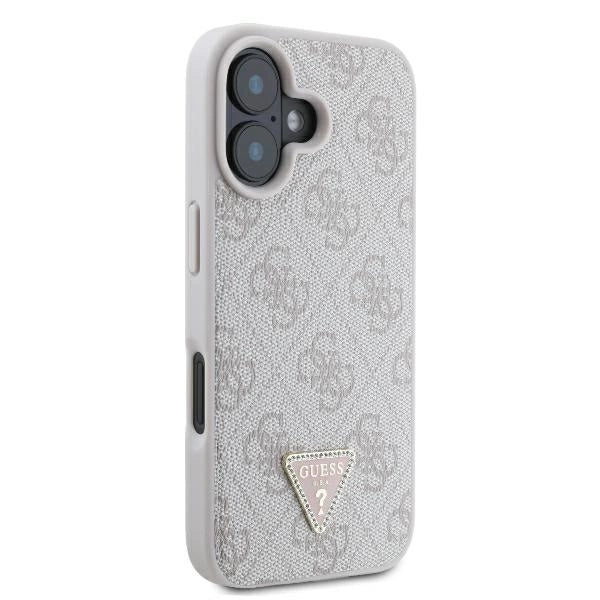 Guess lædermetall Logo Strass Crossbody Case til iPhone 16 - Pink