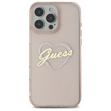 Guess IML Heart Case til iPhone 16 Pro Max - Pink