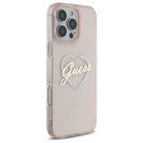 Guess IML Heart Case til iPhone 16 Pro Max - Pink