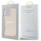 Guess IML Heart Case til iPhone 16 Pro Max - Pink
