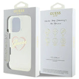 Guess IML Heart Case til iPhone 16 Pro Max - Gennemsigtig