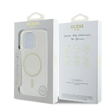 Guess GUHMP16LHFGERET iPhone 16 Pro 6.3" gennemsigtige hardcase IML Glitter Circle MagSafe