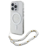 Gæt IML Glitter med Pearl Strap MagSafe iPhone 16 Pro Case - klar