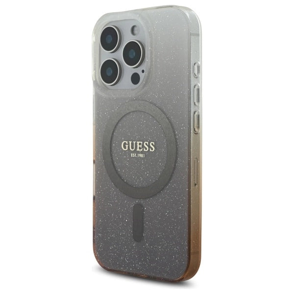 Guess IML Glitter Gradient MagSafe iPhone 16 Pro Case - Brunt