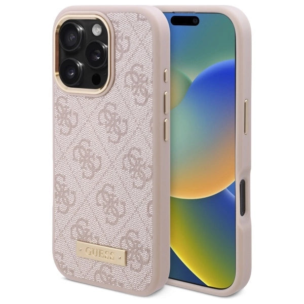 Gæt 4G Logo Plate MagSafe iPhone 16 Pro Case - Pink