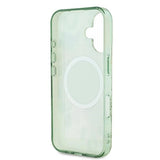 Guess IML Flower & Tonal Circle MagSafe-hylster til iPhone 16 Plus - grønt