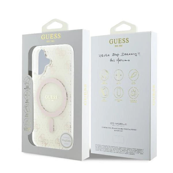 Gæt IML 4G Baggrunds MagSafe iPhone 16 Case - Hvid