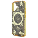 Gæt IML Peony på 4G Baggrund MagSafe iPhone 16 Case - Brown