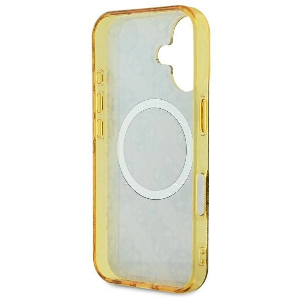 Gæt IML Peony på 4G Baggrund MagSafe iPhone 16 Case - Brown