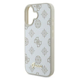 Guess Peony Script Logo MagSafe iPhone 16 Case - Hvid