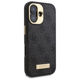 Guess 4G Logo Plate MagSafe iPhone 16 Case - sort