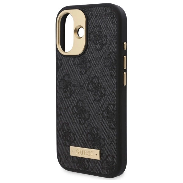 Guess 4G Logo Plate MagSafe iPhone 16 Case - sort