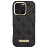 Guess 4G Logo Plate MagSafe Case til iPhone 16 Pro Max - sort