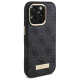Guess 4G Logo Plate MagSafe Case til iPhone 16 Pro Max - sort