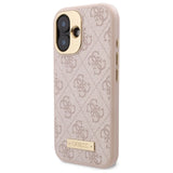 Guess 4G Logo Plate MagSafe Case til iPhone 16 Plus - Pink