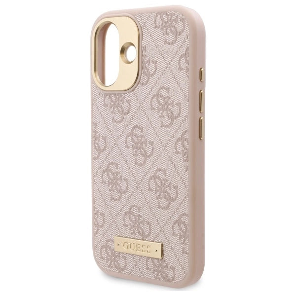 Guess 4G Logo Plate MagSafe Case til iPhone 16 Plus - Pink