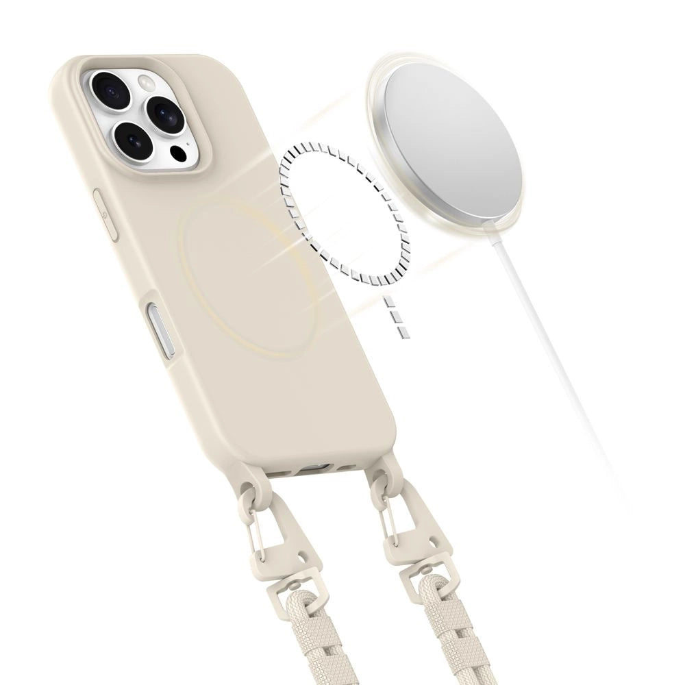 Tech-Protect MagNecklace MagSafe Case til iPhone 16 Pro Max - Beige