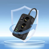 Tech-Protect PC3X6 Power Strip 3 Sockets 240V + 3xUSB-A + 3xUSB-C 200cm - Black